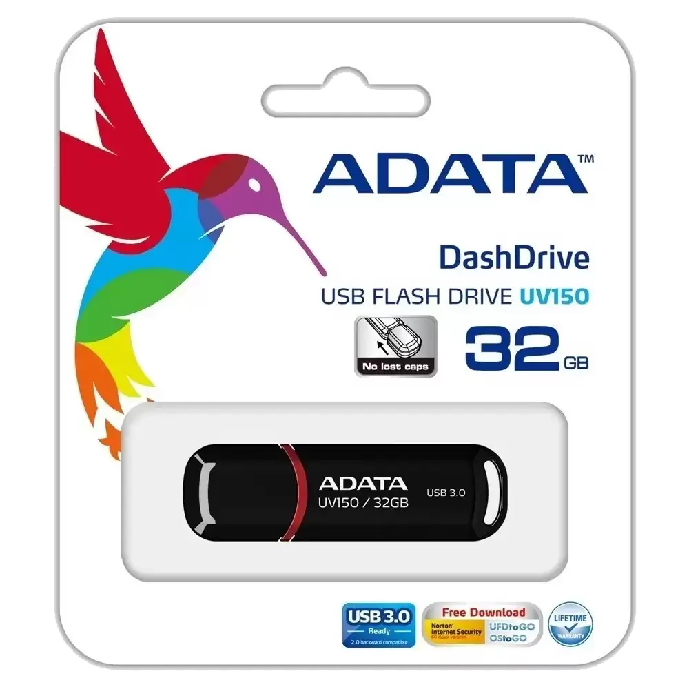 Memoria usb adata 32 gb uv150 3.2 negro