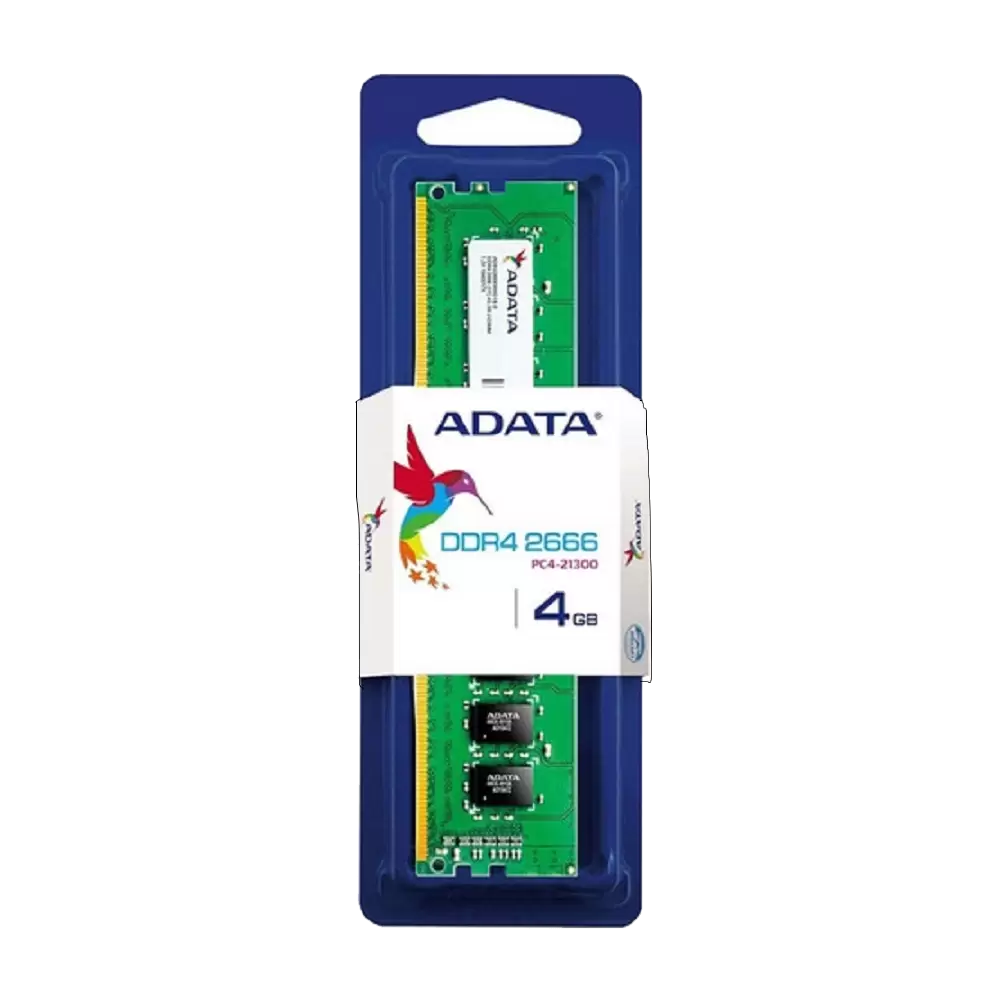 Memoria RAM de 4Gb DDR4 ADATA UDIMM PC4-21300 2666Mhz CL19 288PIN 1.2V Para Computadora PC