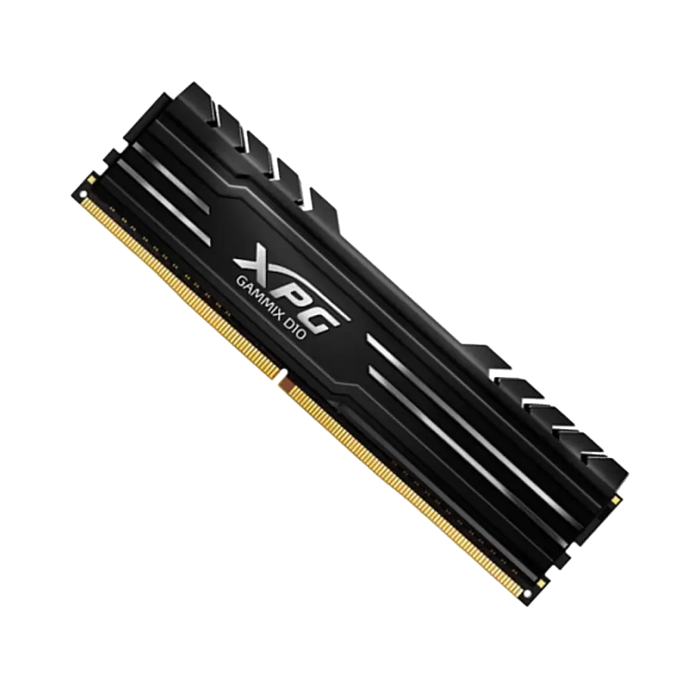 Memoria Ram Adata Udimm Ddr4 8Gb, Pc4-25600 3200MHz Cl16 1.2V Xpg Gammix D10, Negro Con Disipador, Pc Gamer Alto Rendimiento