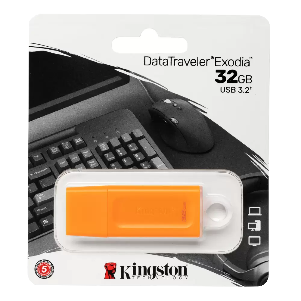 MEMORIA USB 32GB KINGSTON EXODIA 3.2 ALTA VELOCIDAD NARANJA