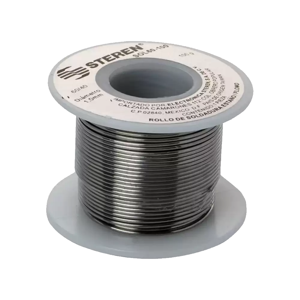 Rollo De Soldadura De Estaño Steren 100gr 60 Estaño 40 Plomo